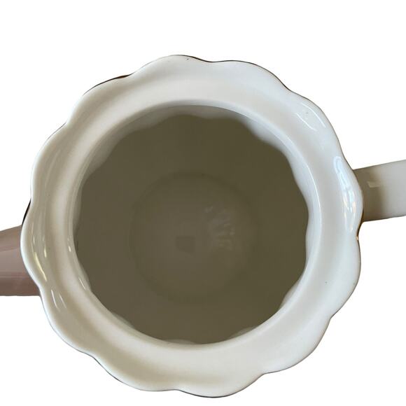 Grace Teaware Fine Porcelain Teapot Holiday Red White Gold Peppermint Stripe New - Picture 13 of 16